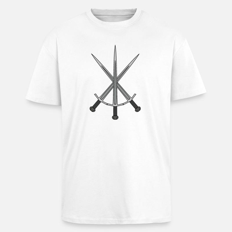 Épées Sabre Épée Combat Roi - T-shirt unisexe oversize épais - blanc