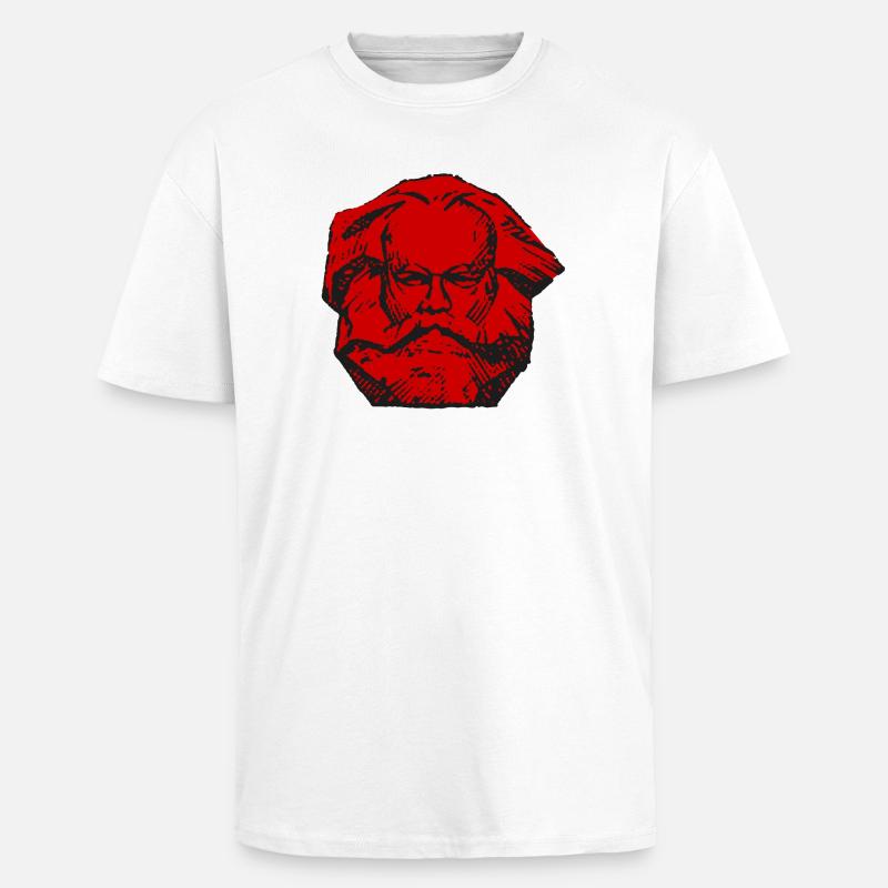 Karl Marx rouge communisme marxisme pull copie - T-shirt oversize épais - blanc