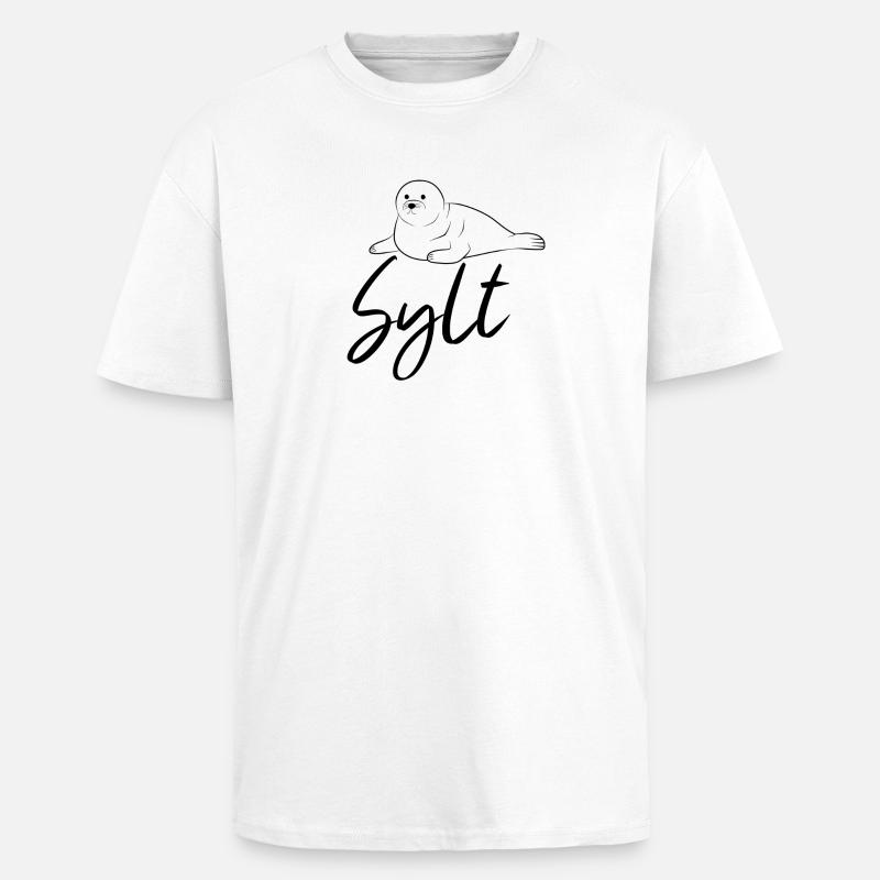 Sylt Robbe - Oversized Heavyweight Unisex T-Shirt - Weiß