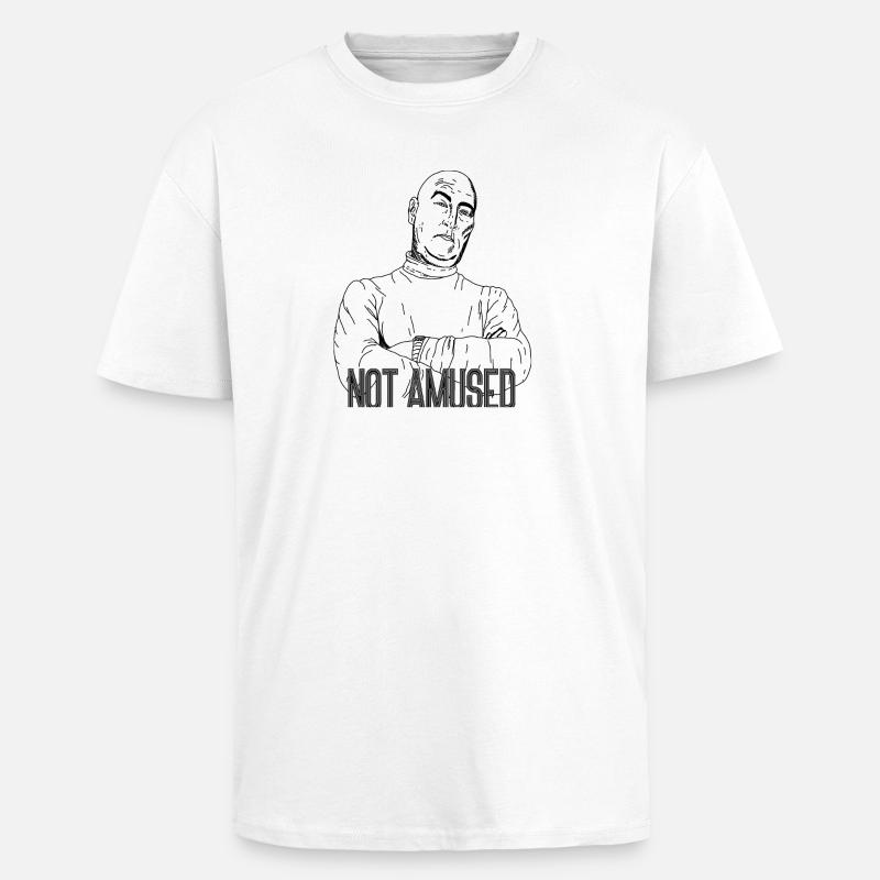 Pas amusé – Déclaration sarcastique - T-shirt unisexe oversize épais - blanc