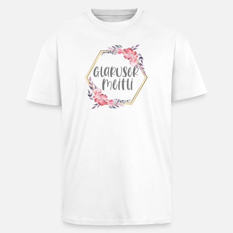 Schweiz Glarus Mädchen Heimat Geschenk - Oversized Heavyweight Unisex T-Shirt - Weiß
