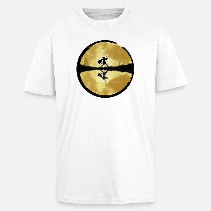Samurai - Oversized Heavyweight Unisex T-Shirt - Weiß