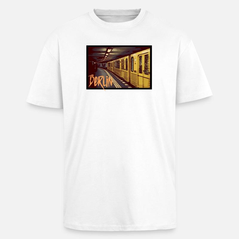 Berlin Underground - Oversized Heavyweight Unisex T-Shirt - Weiß