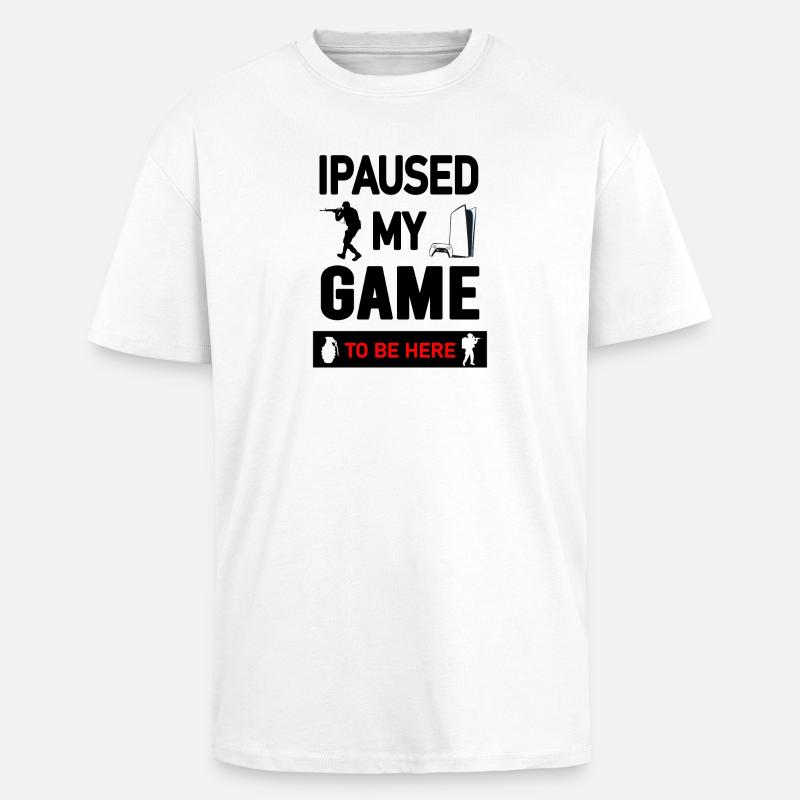 Gaming Console and Controller Graphic Design - Unisex Oversized Heavyweight T-shirt - white
