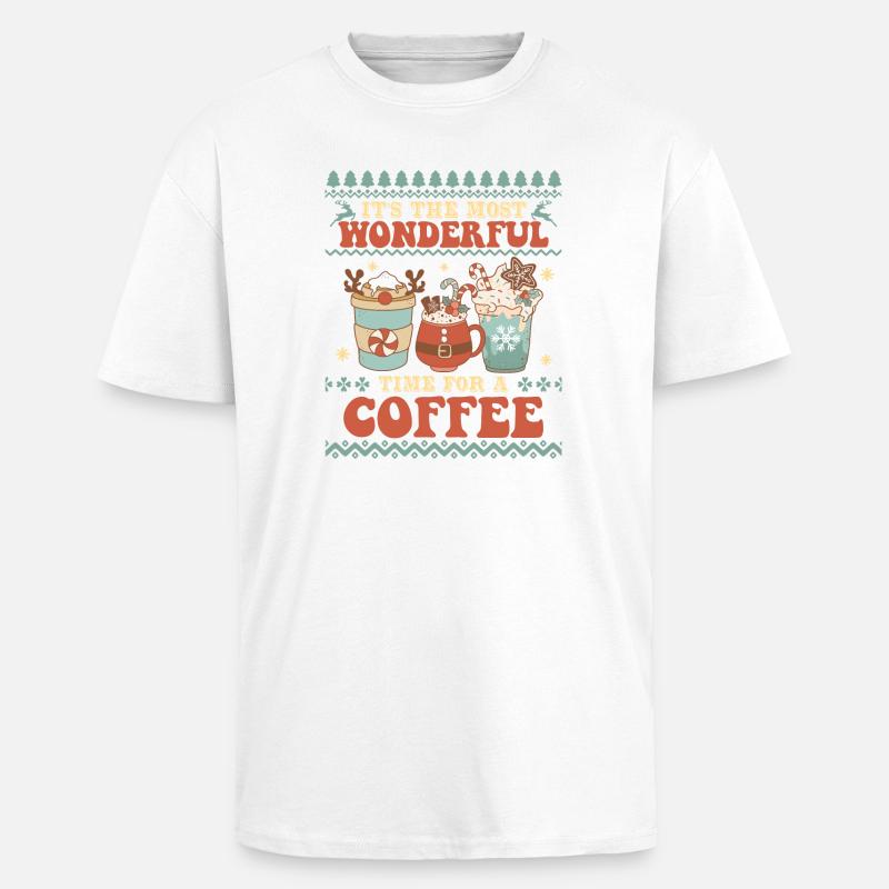 Hässlicher Weihnachtspullover - Oversized Heavyweight Unisex T-Shirt - Weiß
