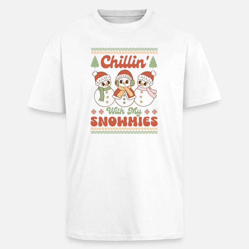 Hässlicher Weihnachtspullover - Oversized Heavyweight Unisex T-Shirt - Weiß