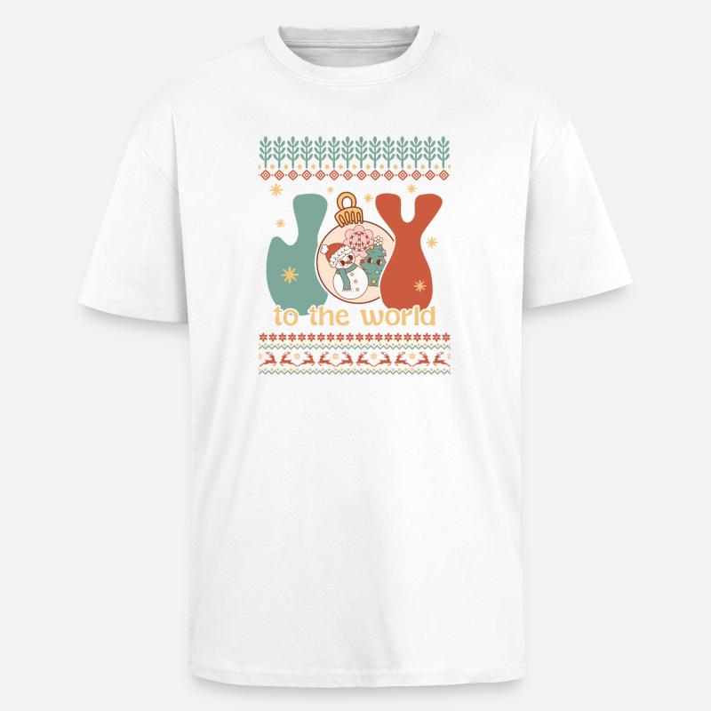 Hässlicher Weihnachtspullover - Oversized Heavyweight Unisex T-Shirt - Weiß