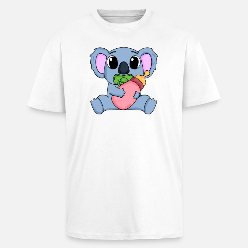 Bébé Koala Motif Koala Ours - T-shirt unisexe oversize épais - blanc