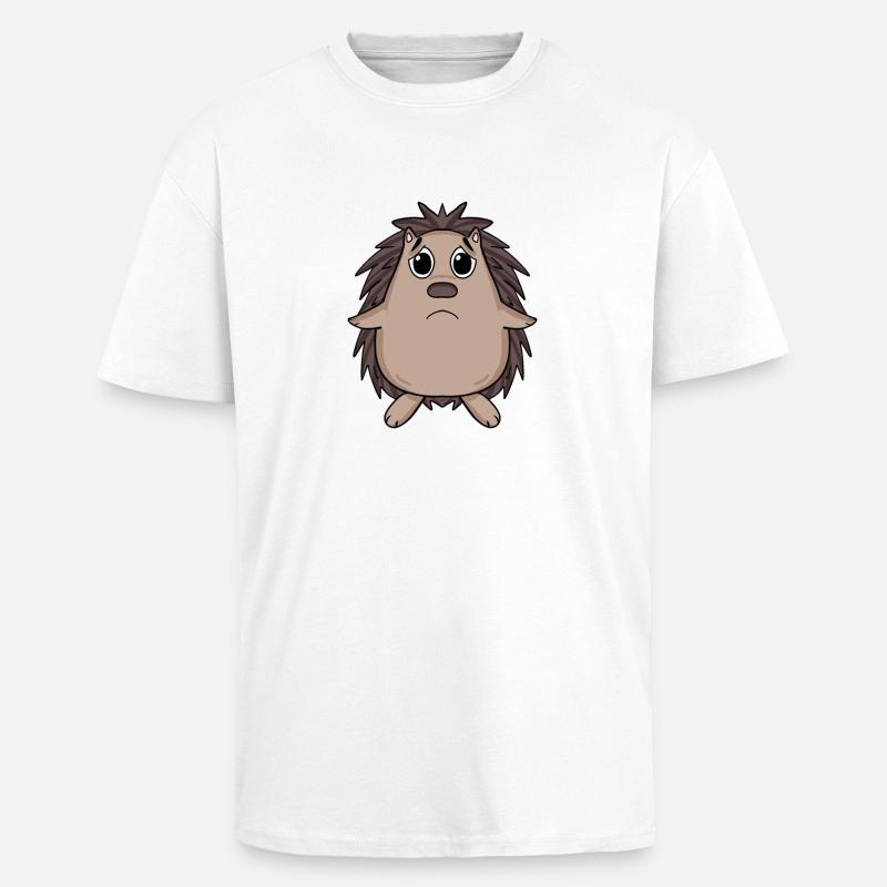Igel Traurig - trauriger Igel - Oversized Heavyweight Unisex T-Shirt - Weiß