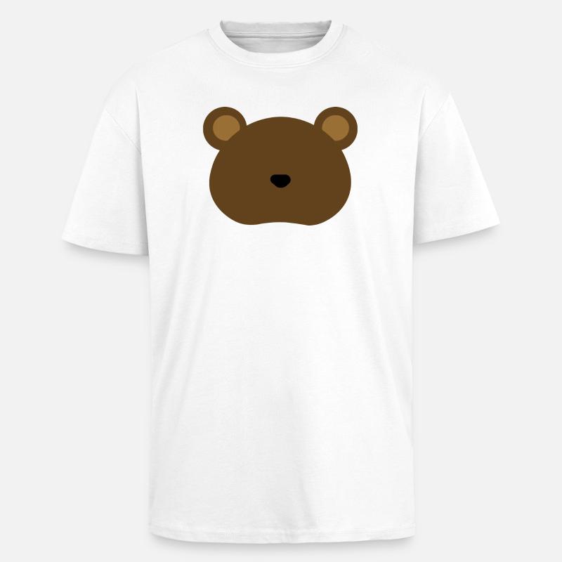 Grizzly Bear - Oversized Heavyweight Unisex T-Shirt - Weiß