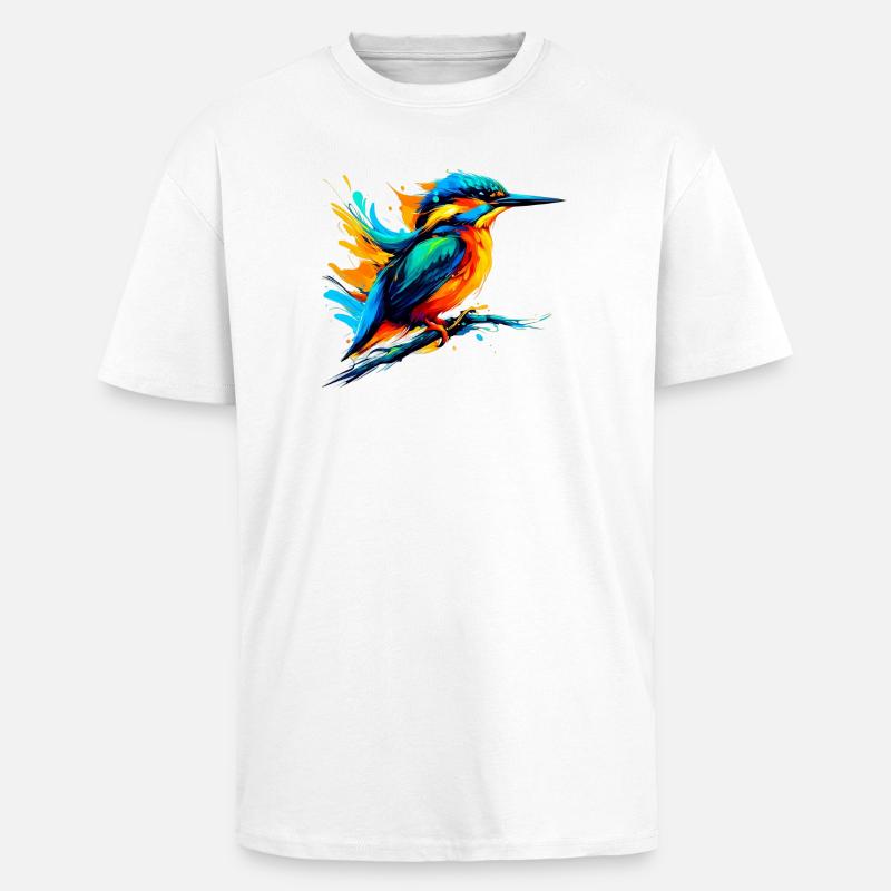Eisvogel - Oversized Heavyweight Unisex T-Shirt - Weiß