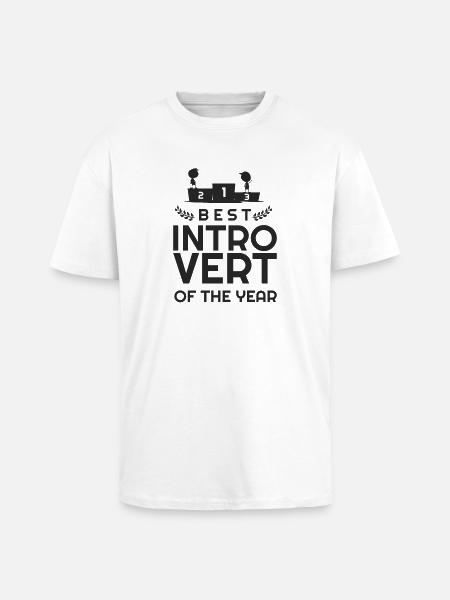 Si vous êtes introverti, prenez-le !! - T-shirt unisexe oversize épais - blanc
