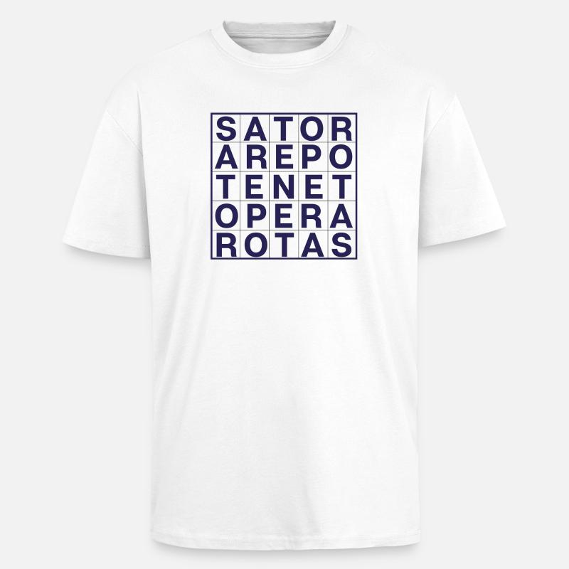 Sator-Rotas - Oversized Heavyweight Unisex T-Shirt - Weiß
