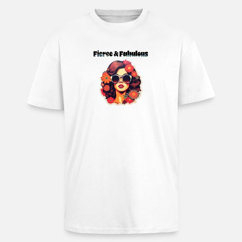 Féroce et fabuleux - T-shirt unisexe oversize épais - blanc