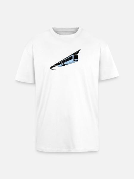 Wuppertal Schwebebahn bunt - Oversized Heavyweight Unisex T-Shirt - Weiß