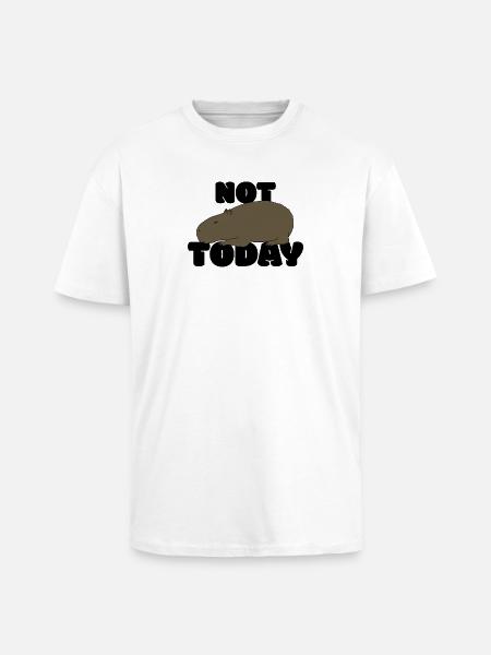 Not today Capybara - Unisex Oversized Heavyweight T-shirt - white