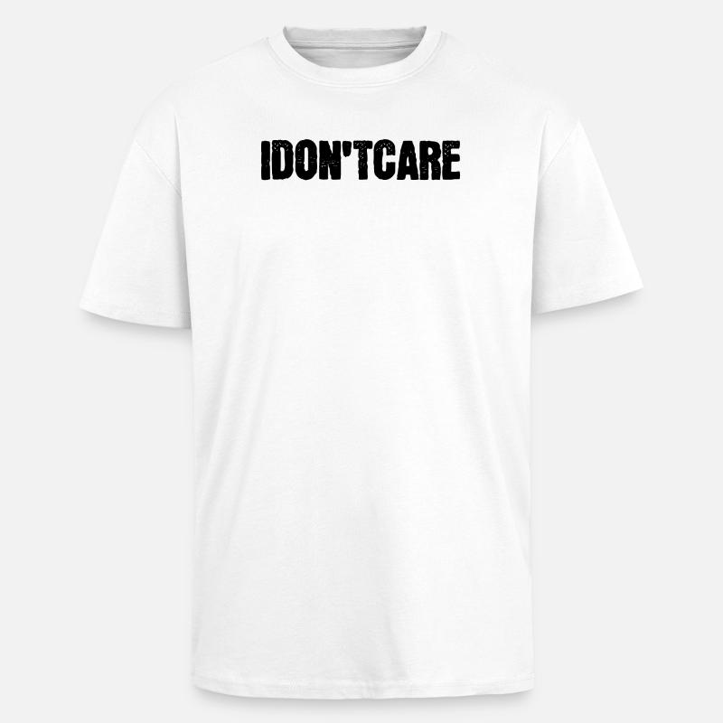 Ist Mir Wurscht Statement Egal - Oversized Heavyweight Unisex T-Shirt - Weiß