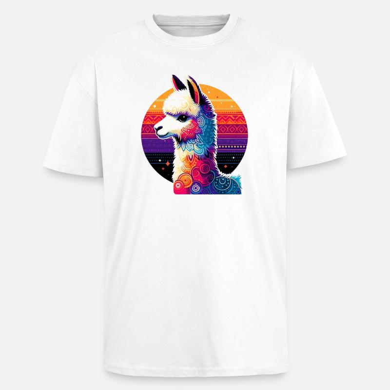 Alpaca - Unisex Oversized Heavyweight T-shirt - white