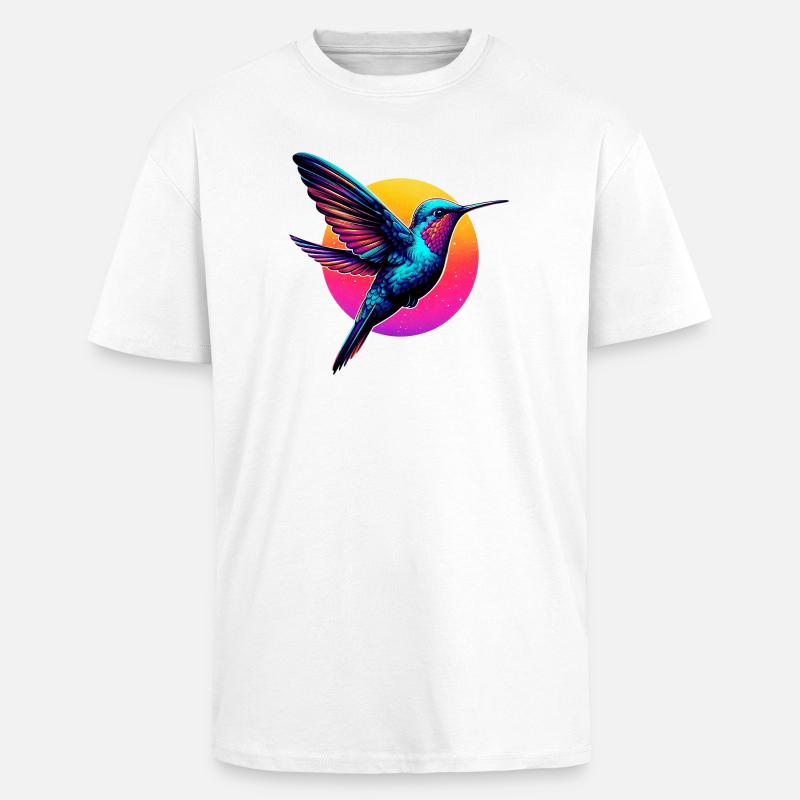 Colibri - T-shirt unisexe oversize épais - blanc