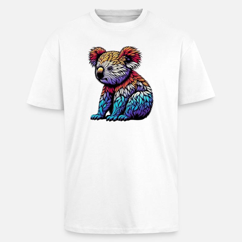 Koala - Oversized Heavyweight Unisex T-Shirt - Weiß