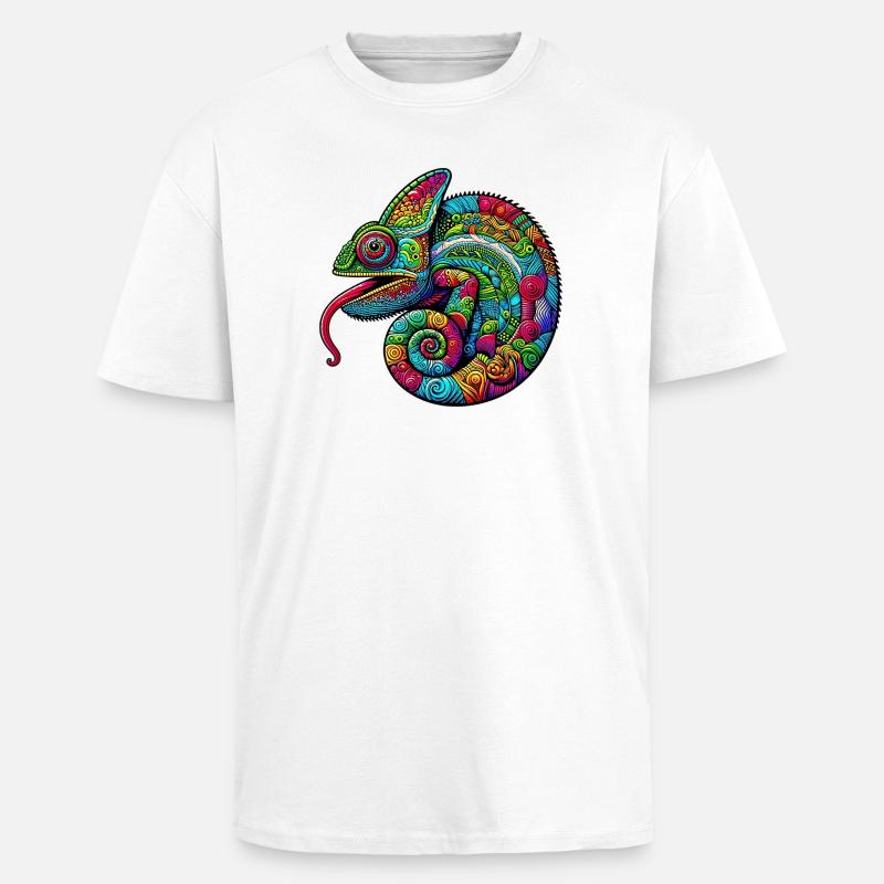 Chameleon - Unisex Oversized Heavyweight T-shirt - white