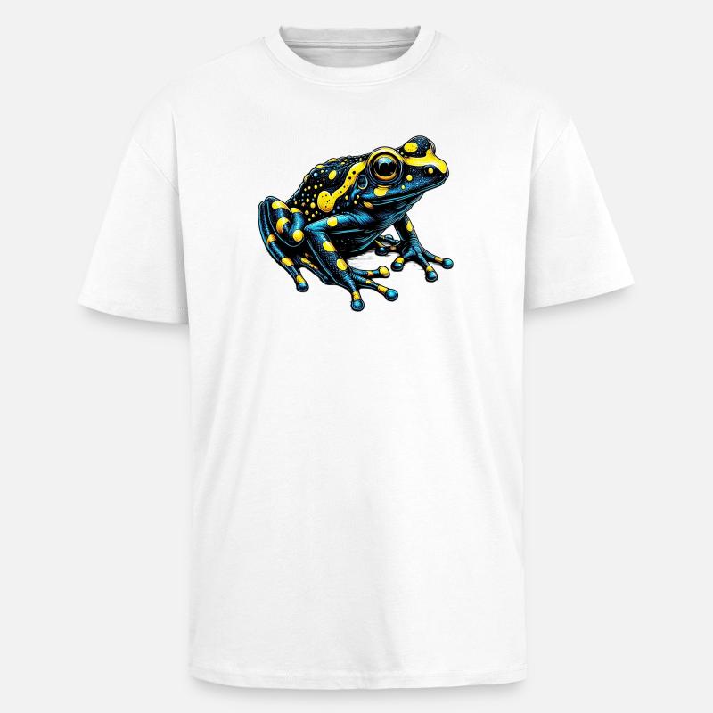 Frosch - Oversized Heavyweight Unisex T-Shirt - Weiß