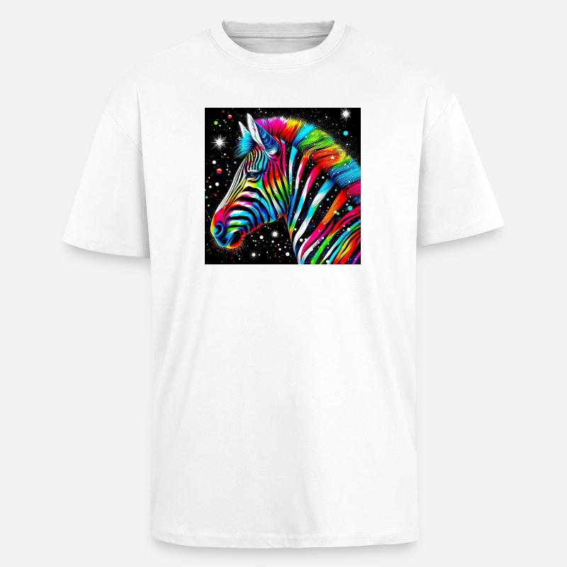 Zebra - Oversized Heavyweight Unisex T-Shirt - Weiß