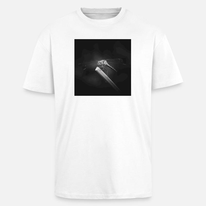 Libellule insecte gros plan affiche - T-shirt unisexe oversize épais - blanc