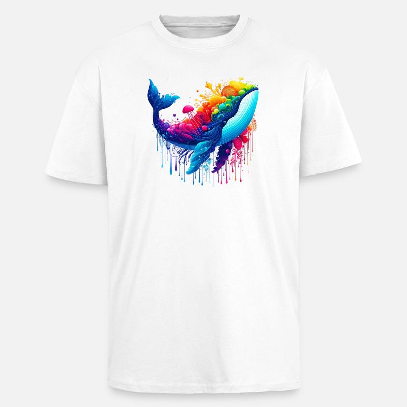 Wal - Oversized Heavyweight Unisex T-Shirt - Weiß