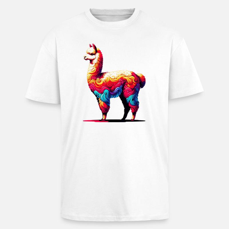 Alpaca - Unisex Oversized Heavyweight T-shirt - white