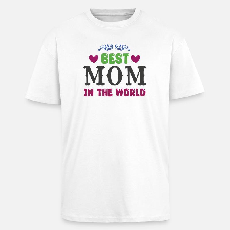 Beste Mama der Welt - Oversized Heavyweight Unisex T-Shirt - Weiß