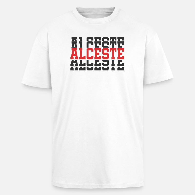 Alceste T-Shirt Geschenkidee gestapelter Text - Oversized Heavyweight Unisex T-Shirt - Weiß