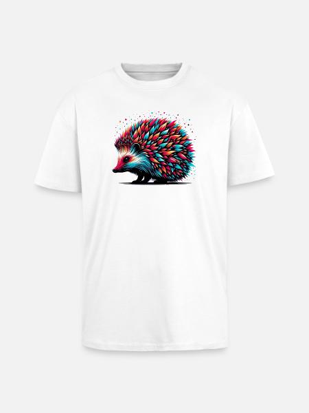 Hérisson - T-shirt unisexe oversize épais - blanc
