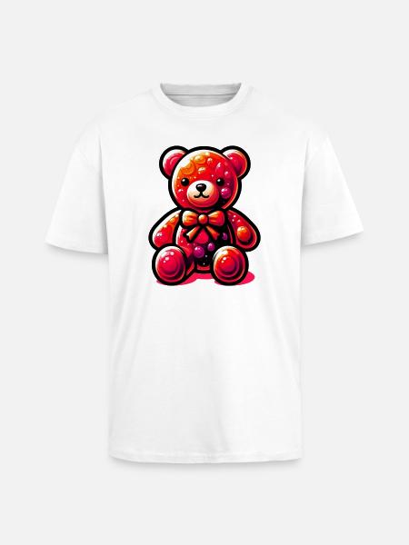 Bear - Unisex Oversized Heavyweight T-shirt - white