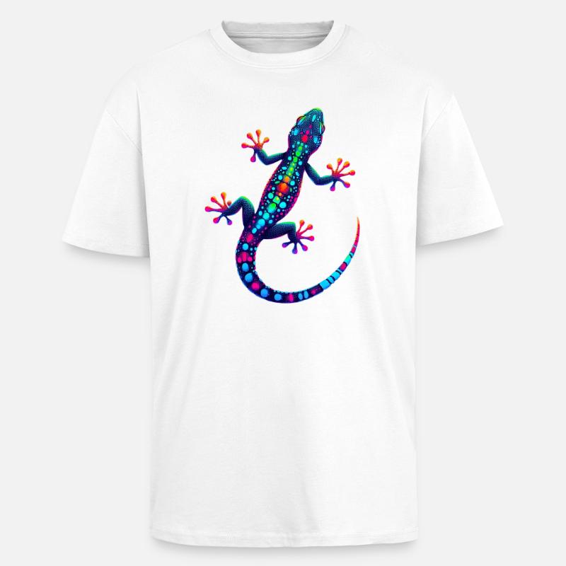 Gecko - T-shirt unisexe oversize épais - blanc