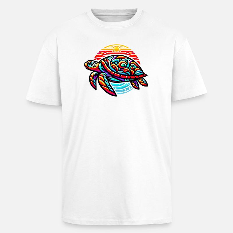 Turtle - Unisex Oversized Heavyweight T-shirt - white