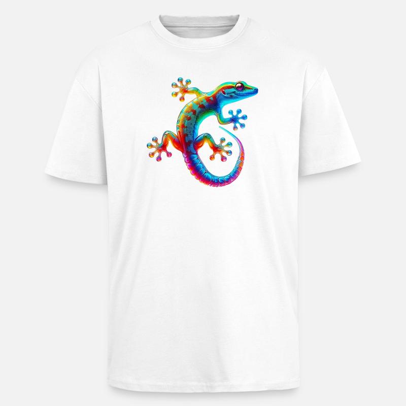 Gecko - Oversized Heavyweight Unisex T-Shirt - Weiß