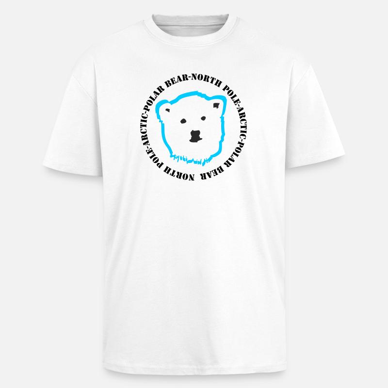 Eisbär 4 - Oversized Heavyweight Unisex T-Shirt - Weiß