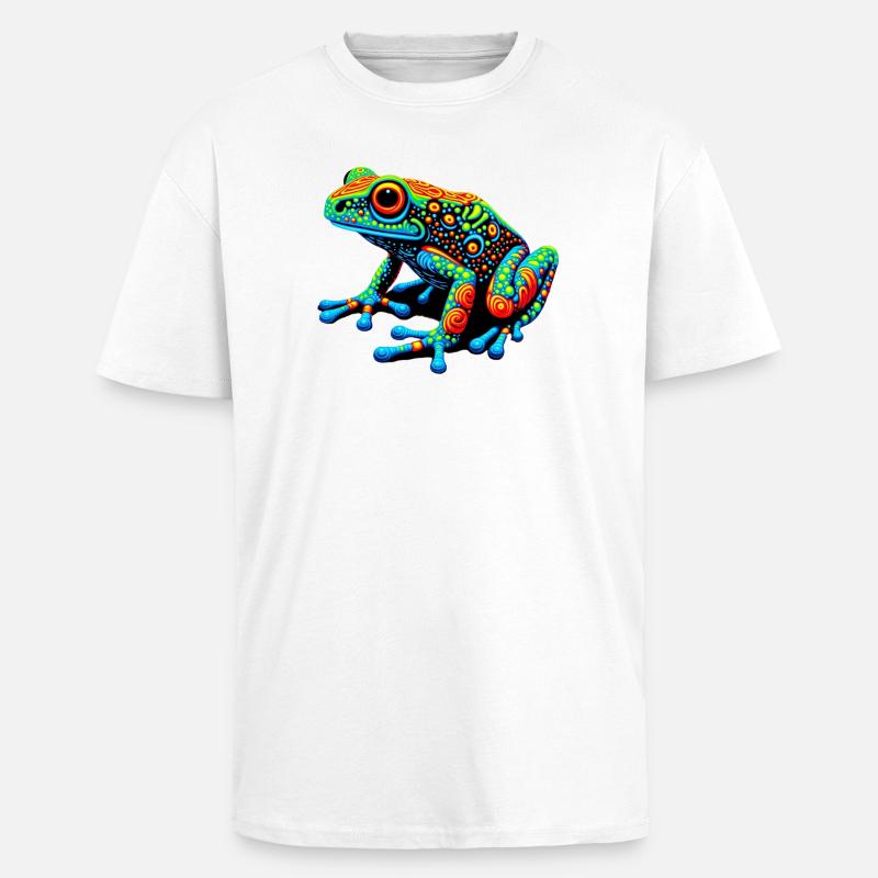 Grenouille - T-shirt unisexe oversize épais - blanc