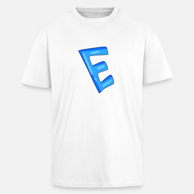 Lettre E Point de départ - T-shirt unisexe oversize épais - blanc