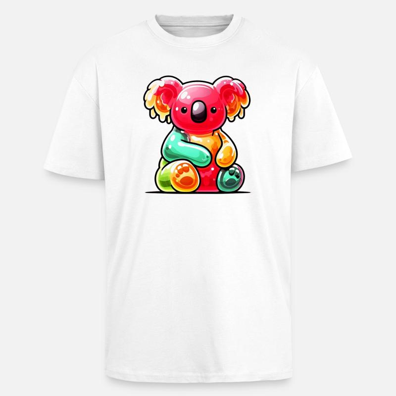 Koala - T-shirt unisexe oversize épais - blanc