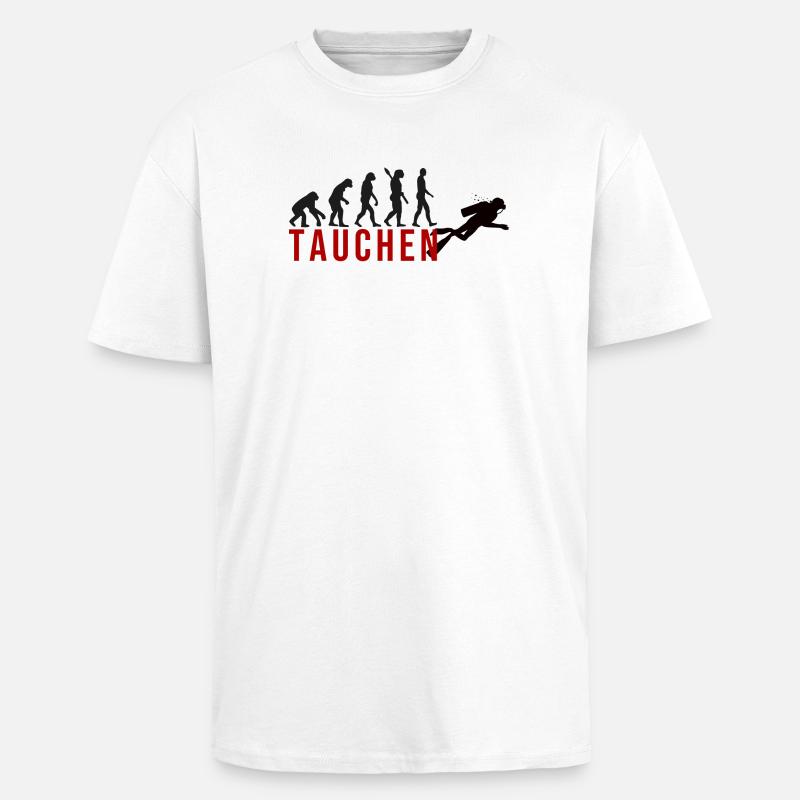 Ecolution Tauchen - Oversized Heavyweight Unisex T-Shirt - Weiß