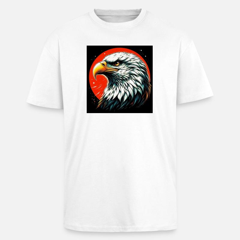 Bald Eagle - Unisex Oversized Heavyweight T-shirt - white