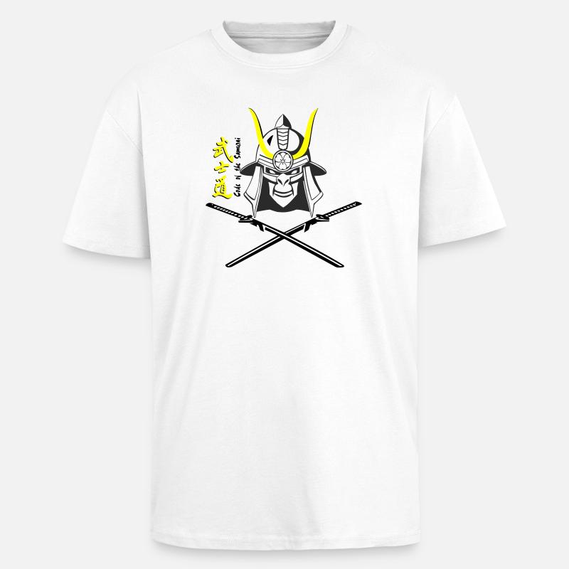Samuraihelm Kabuto 5 - Oversized Heavyweight Unisex T-Shirt - Weiß