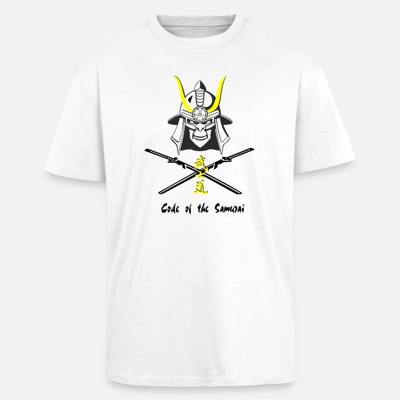 Samuraihelm Kabuto 4 - Oversized Heavyweight Unisex T-Shirt - Weiß