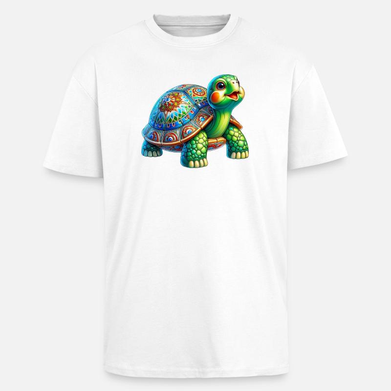 Turtle - Unisex Oversized Heavyweight T-shirt - white