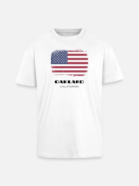 Oakland, California, USA - Unisex Oversized Heavyweight T-shirt - white