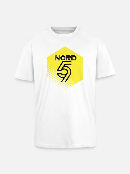 North - Unisex Oversized Heavyweight T-shirt - white