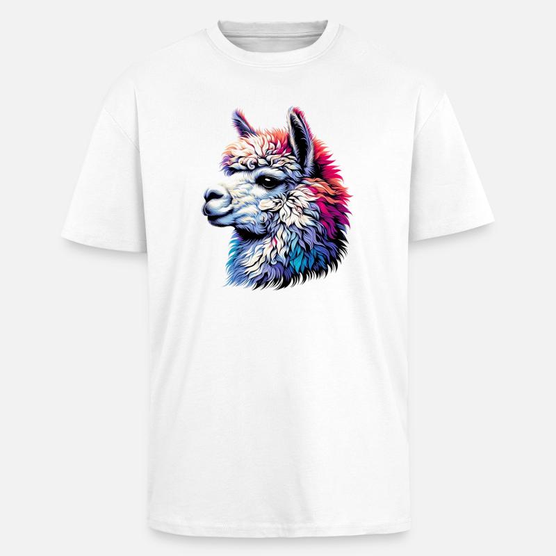 Alpaca - Unisex Oversized Heavyweight T-shirt - white