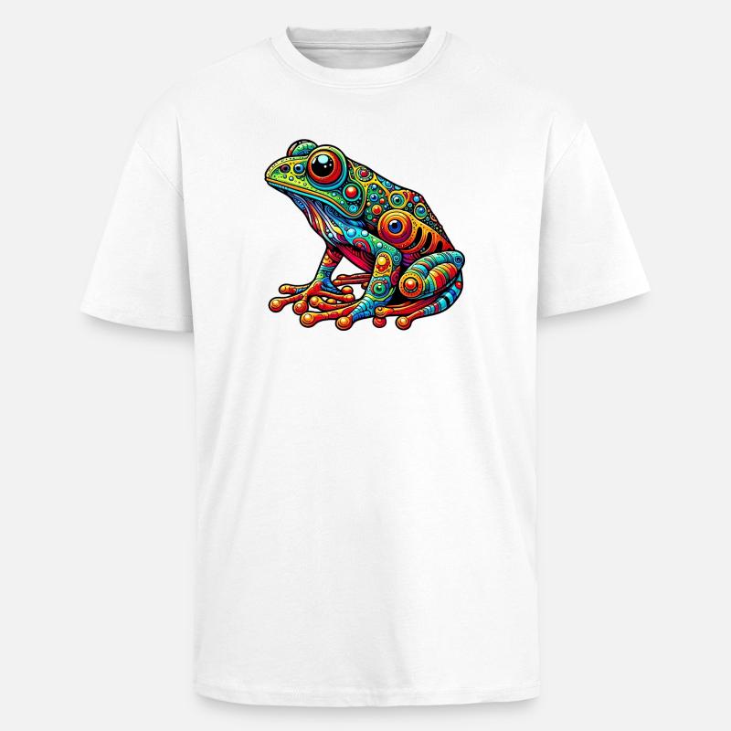 Frog - Unisex Oversized Heavyweight T-shirt - white